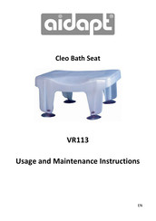 aidapt VR113 Usage And Maintenance Instructions