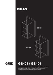 RIHO GRID GB401 Installation Manual
