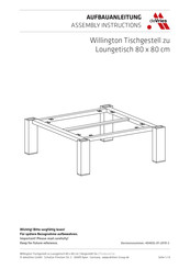 Devries Willington 40465L Assembly Instructions Manual