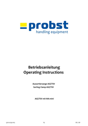 probst TSV Operating Instructions Manual