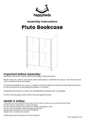Happybeds Pluto Bookcase Assembly Instructions Manual