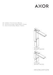 Axor Edge 46030001 Installation/User Instructions/Warranty