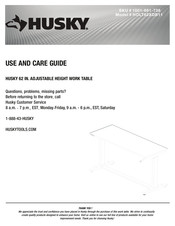 Husky 1001-681-738 Use And Care Manual