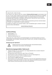 Hoberg RH6002 Operating Instructions Manual