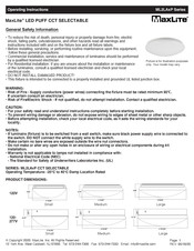 MaxLite ML2LA P Series Operating Instructions Manual