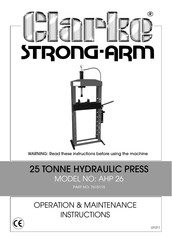 Clarke Strong-Arm AHP 26 Operation & Maintenance Instructions Manual