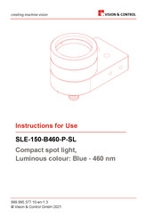 Vision & Control SLE-150-B460-P-SL Instructions For Use Manual