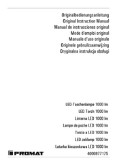 PROMAT 4000877175 Original Instruction Manual
