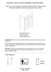 GFW HAVANA 2 OVER 4 CHEST Assembly Instructions Manual