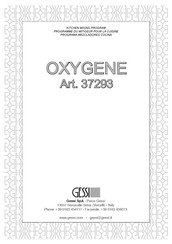 Gessi OXYGENE 37293 Manual