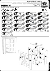 meubar Delhi V1 Display cabinet Assembly Instruction Manual