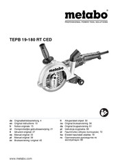 Metabo TEPB 19-180 RT CED Original Instructions Manual