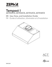 Zephyr Tempest I Use, Care And Installation Manual