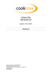 CookMax 721011 Installation, Operating And Service Instructions