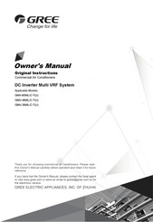 Gree GMV-36WL/C-T Owner's Manual