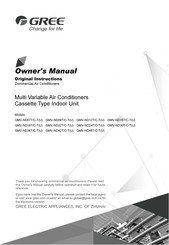 Gree GMV-ND15T/C-TU Owner's Manual