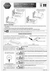 TV Bedstore PARIS OTTOMAN TV BED Assembly Instructions Manual