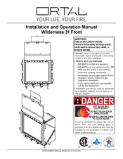 Ortal Wilderness 31 Front Installation And Operation Manual