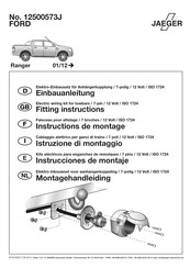 Jaeger 12500573J Fitting Instructions Manual