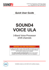 sound4 VOICE ULA Quick User Manual