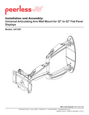 peerless-AV SA752P Installation And Assembly Manual