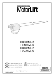 Chamberlain Motorlift HC300ML-2 Manual