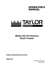 Taylor 342 Tim Hortons Operator's Manual