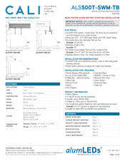 CALI alumLEDs ALS500T-SWM-TB Installation Instructions Manual