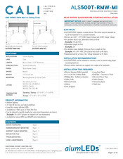 CALI alumLEDs ALS500T-RMW-MI Installation Instructions Manual