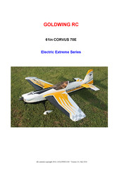 Goldwing RC Electric Extreme CORVUS 70E Manual