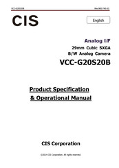 CIS VCC-G20S20B Product Specification & Operational Manual