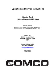 Comco MicroBlaster MB1000-2 Operation And Service Instructions Manual