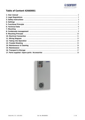 Seifert 42660001 User Manual