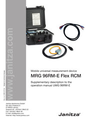 janitza MRG 96RM-E Flex RCM Supplementary Description