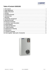 Seifert 42681001 User Manual
