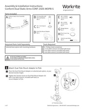 Workrite Ergonomics CONF-2SDS-WOPB-S Assembly/Installation Instructions