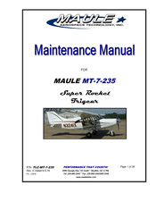 Maule Super Rocket Trigear MT-7-235 Maintenance Manual