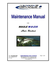 MAULE Star Rocket M-8-235 Maintenance Manual