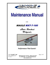 MAULE MXT-7-180 Maintenance Manual