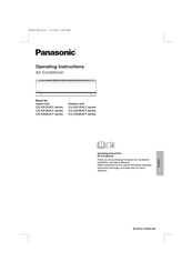 Panasonic CS-XS18UKY Series Operating Instructions Manual