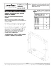 PEERLESS Jumbo 2000 JM 2675S Installation And Assembly Manual