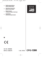Central Park CPG-1200 Operating Instructions Manual
