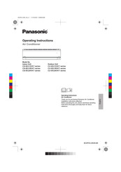 Panasonic CS-WU18VKY Series Operating Instructions Manual