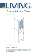 for Living Beacon Hill Linen Tower 063-3876-8 Assembly Instructions Manual