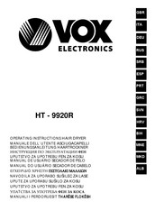 VOX electronics HT-9920R Operating Instructions Manual