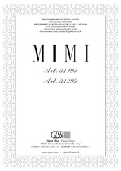 Gessi MIMI 31199 Manual