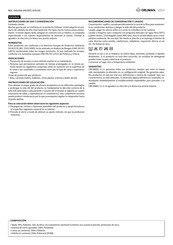 Orliman SITLIVE OSL1317 Instructions For Use And Preservation