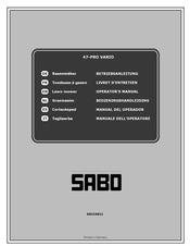 Sabo 47-PRO VARIO Operator's Manual
