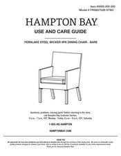 HAMPTON BAY FRS60752B-STBC Use And Care Manual