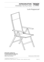 deVRIES TRENDY Lute 40561 Assembly Instructions Manual
